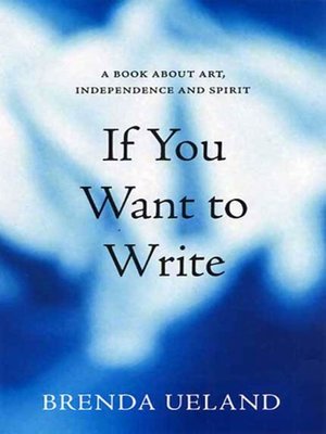 cover image of If You Want to Write
